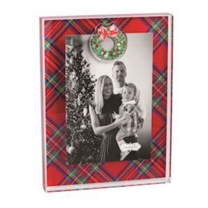 Mud Pie Wreath Tartan Acrylic Frame