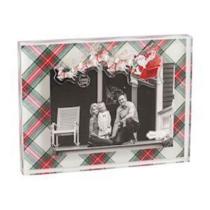 Mud Pie Sleigh Tartan Acrylic Frame