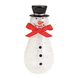 Mud Pie Large Glass Snowman Sitter