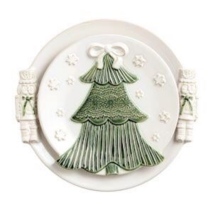 Mud Pie White Christmas Nested Platter Set