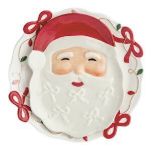 Mud Pie Nested Santa Bow Platter