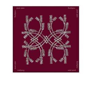 West Wind Mahjong Maroon Mat