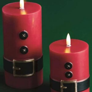 Mud Pie Christmas Large Santa Flameless Pillar