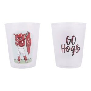 Glory Haus Arkansas Mascot Frosted Cups Set/8