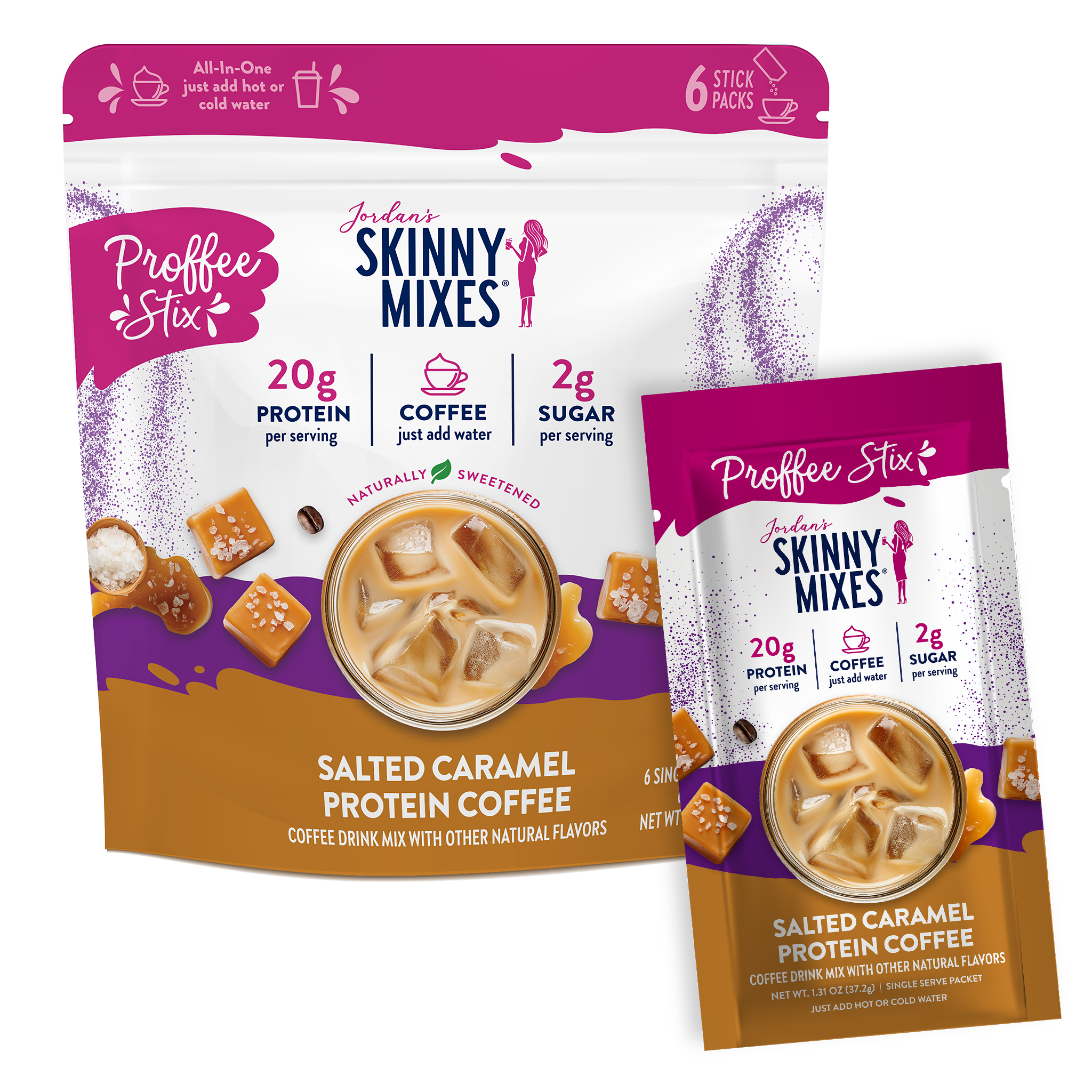 Proffee Stix 6 ct - Salted Caramel 1 Proffee Stix 6 ct - Salted Caramel