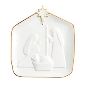 Mud Pie Nativity Platter, Serving Platter, Holiday Serveware, Hostess Gift, Serving Dish, Seasonal Table Decor