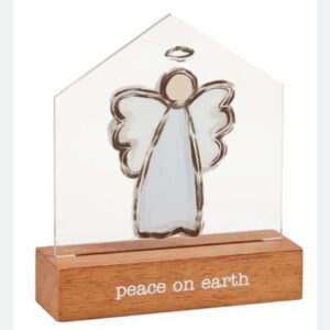 Mud Pie Angel LED Acrylic Xmas Table Sitters