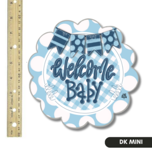 DK Design Blue Scallop Welcome Baby Mini