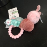 Taggies Soft Baby Rattle with Soothing Teether Ring and Sensory Tags, 6-Inches