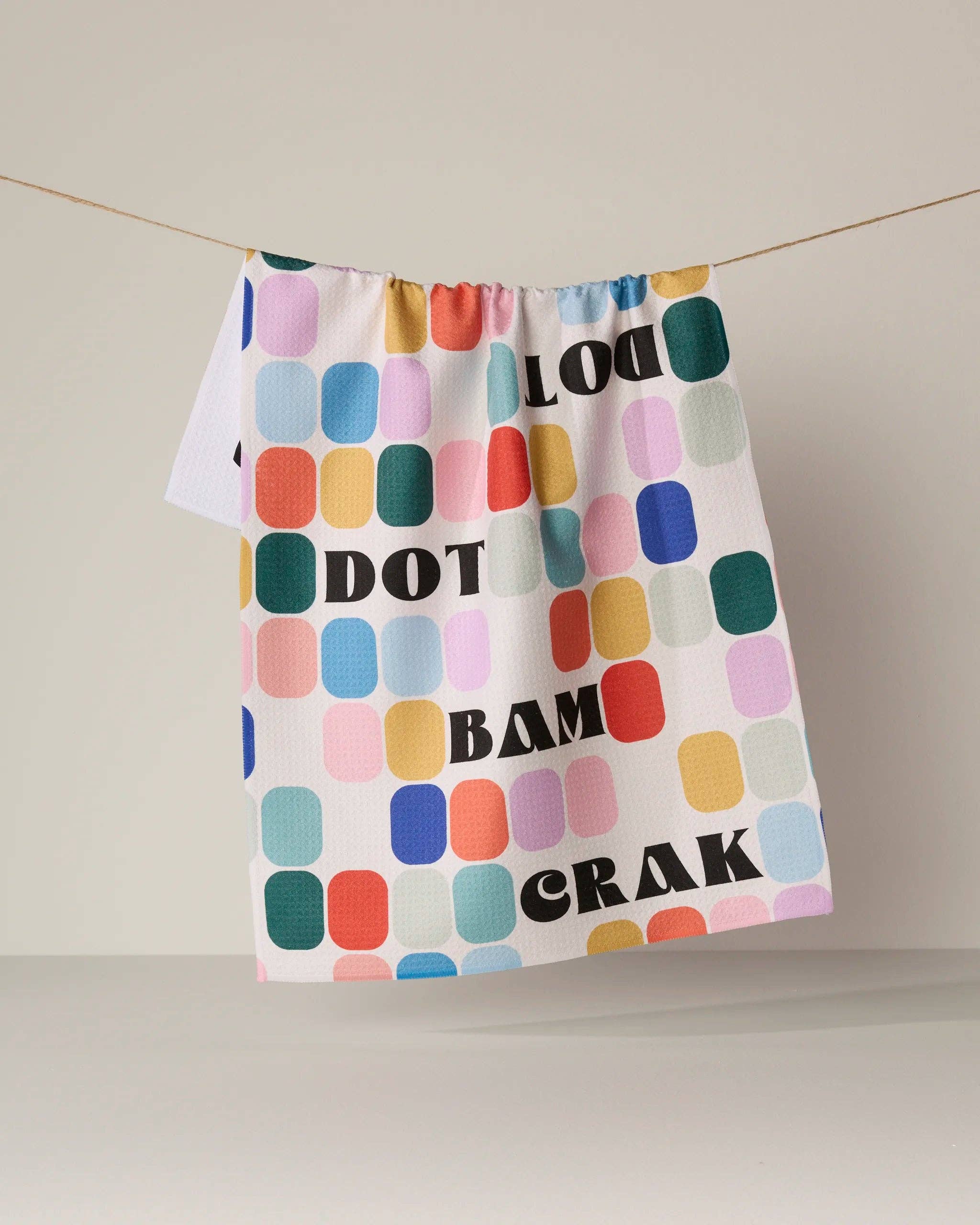Geometry Tile Talk Tea Towel 1 Geometry Tile Talk Tea Towel