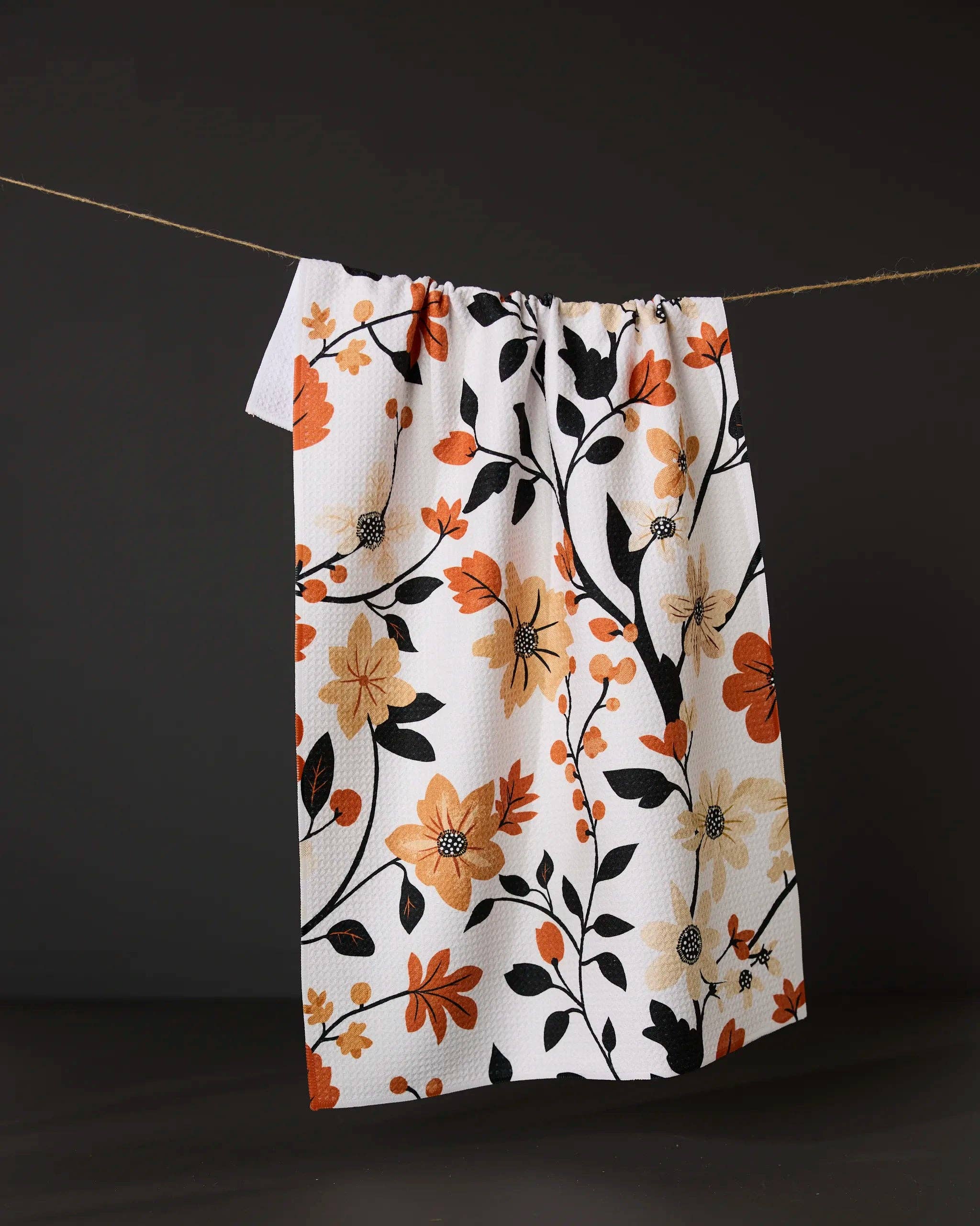 Geometry Spiced Florals Tea Towel 1 Geometry Spiced Florals Tea Towel
