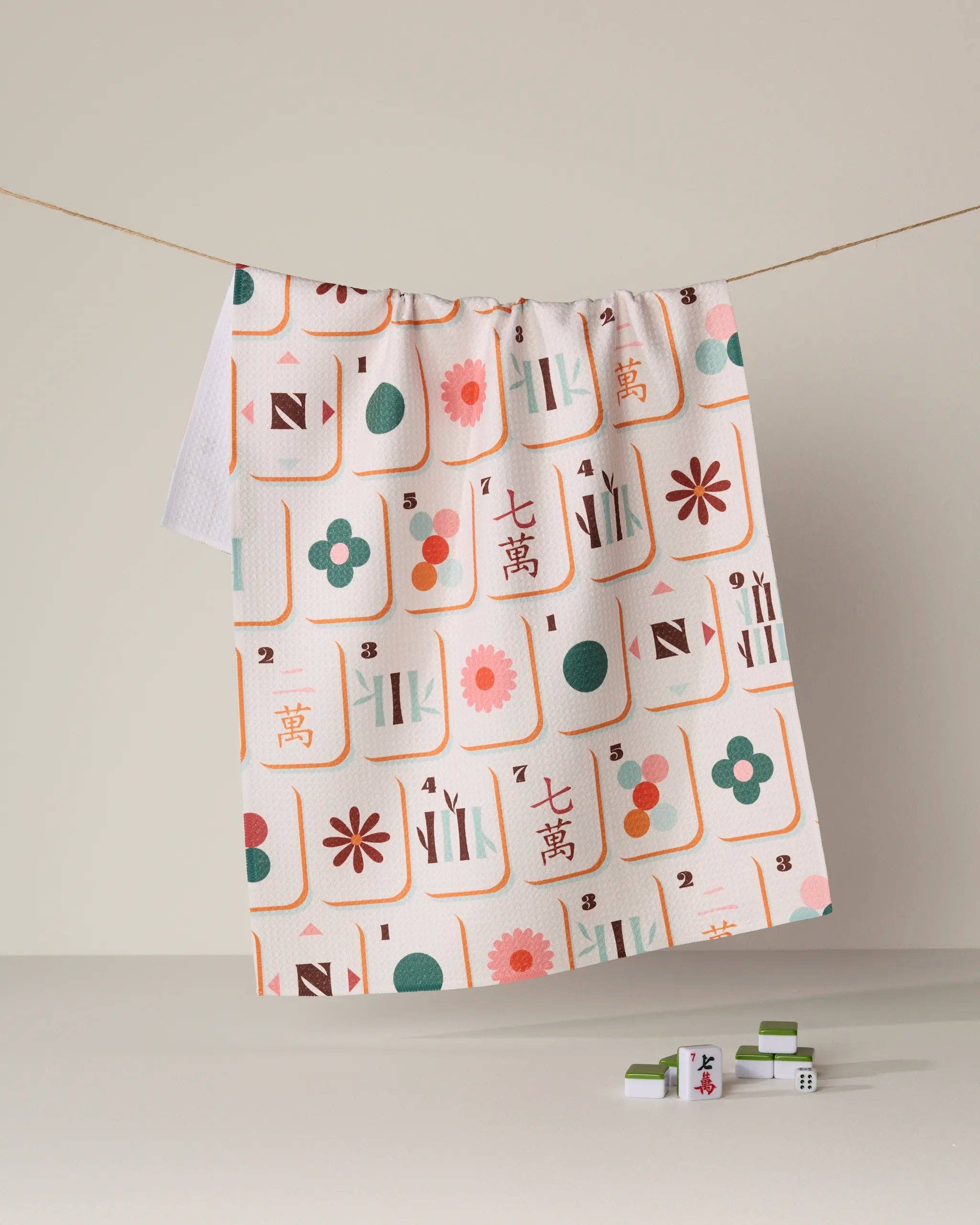 Geometry Cypress Tile Toss Tea Towel 1 Geometry Cypress Tile Toss Tea Towel