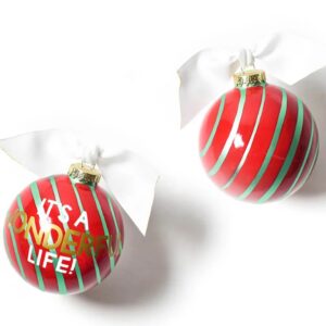 Coton Colors Its A Wonderful Life 100mm Glass Ornament