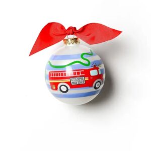 Coton Colors Firetruck 100mm Glass Ornament