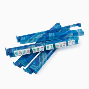 Oh My Mahjong 4-Piece Blue Lace Agate Mahjong Racks with Pusierais
