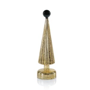 Zodax LED Tree w/ Globe Finial - Gold w/ Green 14.5"