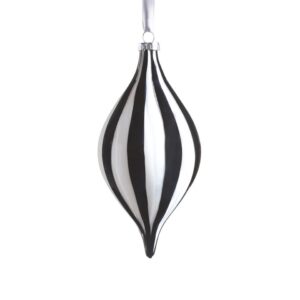 Zodax Twilight Stripe Glass Ornament - 3.25" x 6.5"