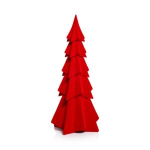 Hailey Westbrook 57 Zodax Flocked Red Tree, 12.5"