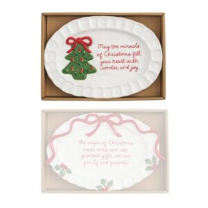 Mud Pie Merry Xmas Sentiment Plate