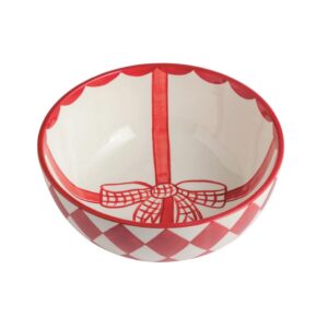 Mud Pie Red Xmas Bow Bowl