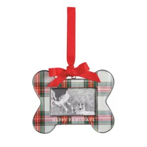 Mud Pie Happy Pawlidays Frame Ornament