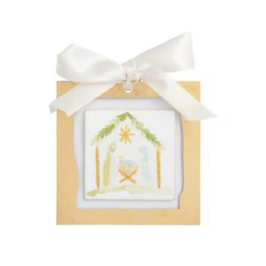Mud Pie Nativity Gold Ornament