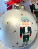 Coton Colors Christmas Holiday Glass Ornament (Nutcracker)
