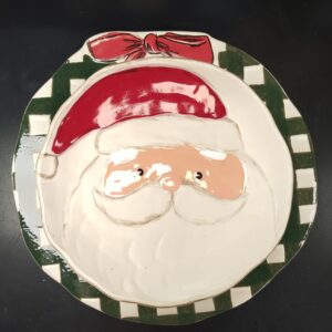 Mud Pie Festive Rustic Green Stoneware Platter Set by Speckled Stoneware
