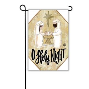 DK Designs Oh Holy Night gold flag