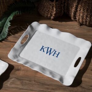 Beatriz Ball Vida Havana Rectangular Tray with Handles White