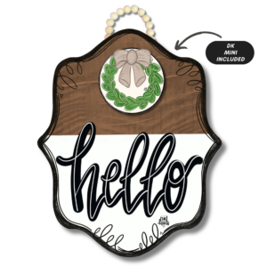 Avery Vaughan 27 DK Design Stain Bloom "Hello" Hanger + Mini
