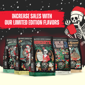 Bones White Chocolate Peppermint Bark Christmas Coffee | 12oz