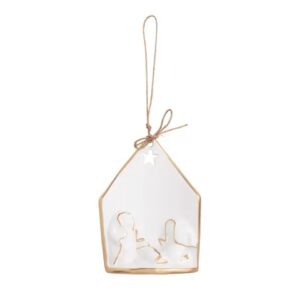 Mud Pie Ceramic Nativity Ornament