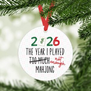 Canary Road Mahjong Christmas 2026 Ornament Preppy Ornament Mahj Dice