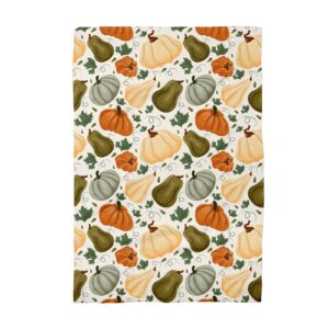 Canary Road Pumpkin Fall Botanical Floral Autumn Kitchen Towel Waffle