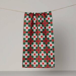 Geometry Noel Plaid Mini Towel - Holiday 2026