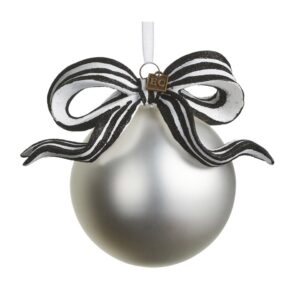 RAZ Stripe Ribbon Ball Ornament, 5.5-Inch