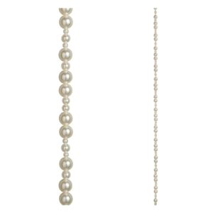 Raz Pearl Garland, 72-inch Length, Plastic, Christmas