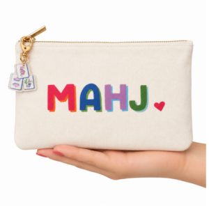 Aspen Lane Mahjong Bag | Canvas mahjong gift bag w/ TILE zipper