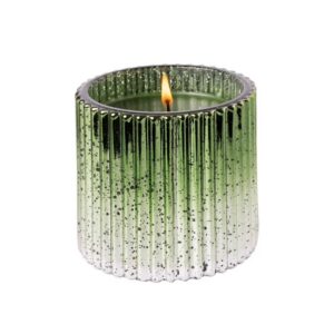Smell of The Tree Aromatique Plaid Ribbed Glass 9 oz Scented Jar Candle