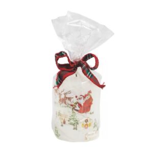 Mud Pie Santa Flameless Pillar Candle