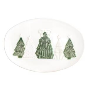 Mud Pie White Christmas Tree Platter