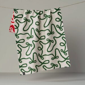 Geometry Holiday Bows Luxe Towel - Holiday 2026
