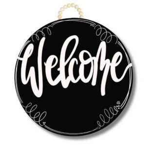 DK Black Circle "Welcome" Hanger + Mini