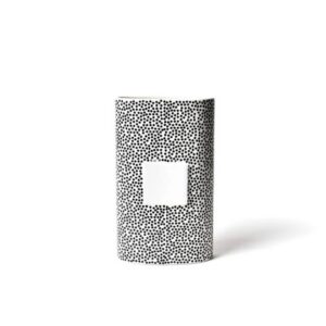 Happy Everything Black Small Dot Big Oval Vase